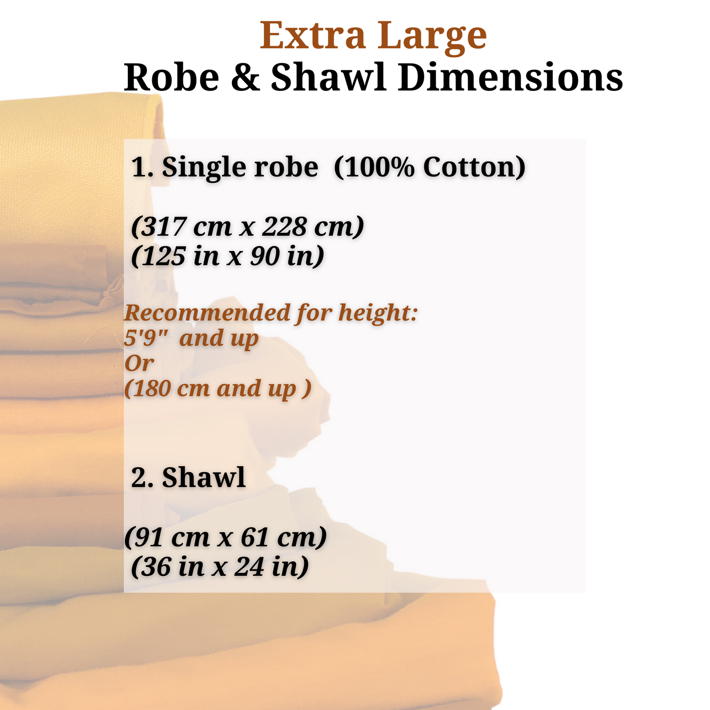 Large, XL Buddhist Monk Robe & Shawl Set | Ideal Gift for Monks | 100% Cotton | Available in 12 Colors