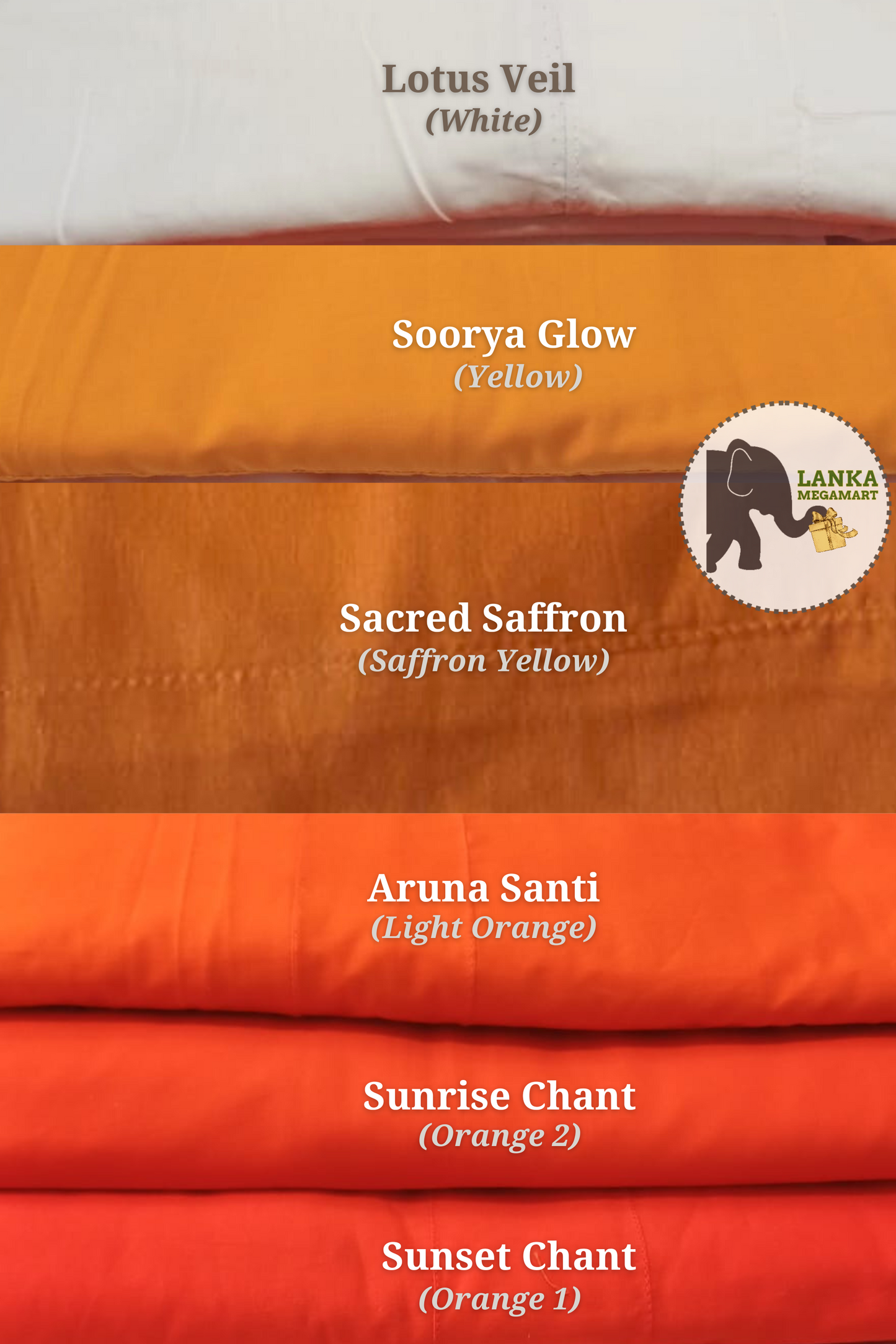Buddhist Monk Robe & Shawl Set | 100% Cotton | Ideal Gift for Monks | Available in 12 Colors