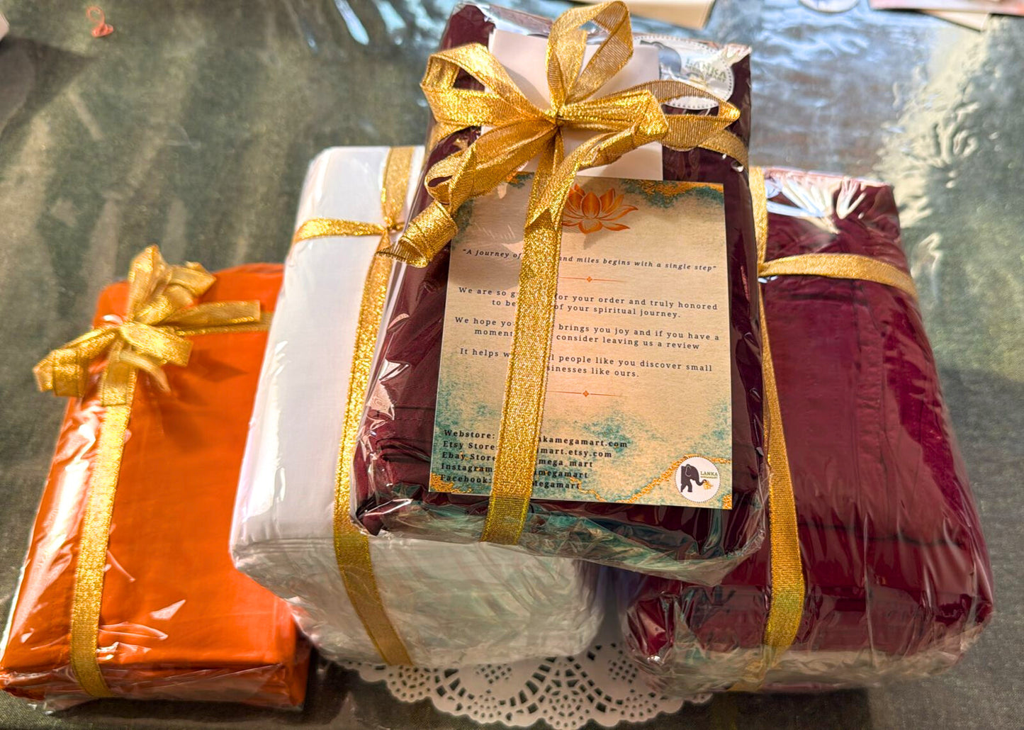 Buddhist Monk Robe & Shawl Set | 100% Cotton | Ideal Gift for Monks | Available in 12 Colors