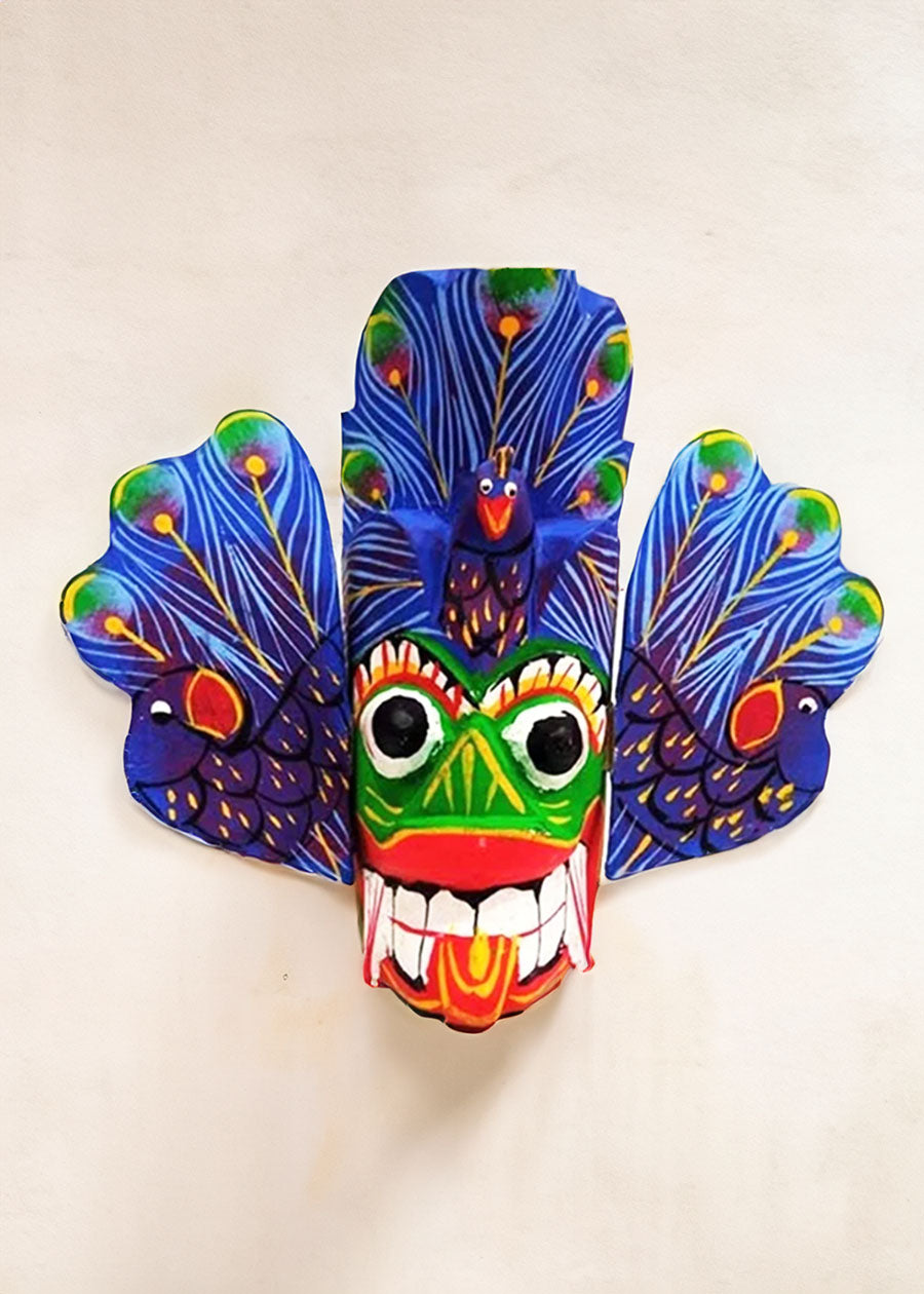 Authentic Sri Lanka Hand Carved Mayura Raksha, Symbol of Guardian and Protection