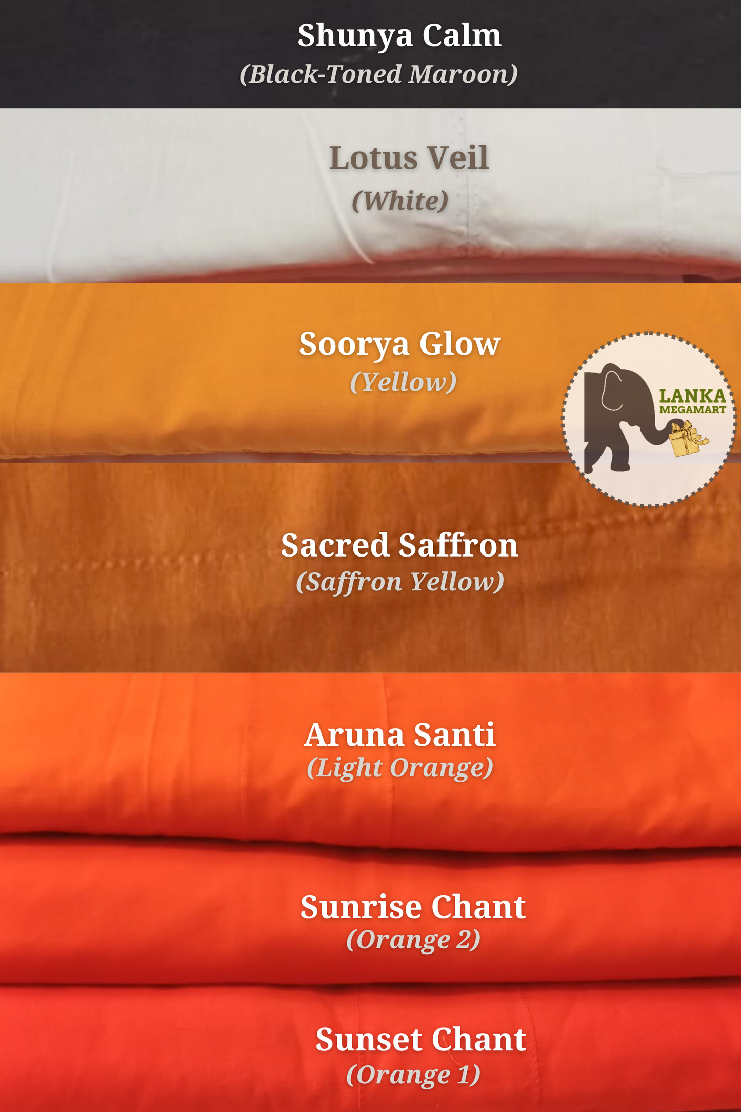 Buddhist Monk Robe & Shawl Set | 100% Cotton | Ideal Gift for Monks | Available in 12 Colors