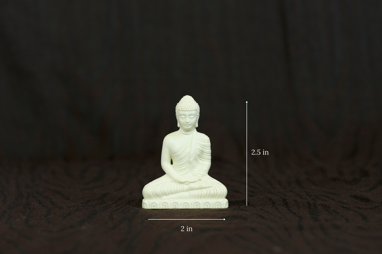 Mini Buddha Statue for Car Dashboard, 2.5” Small Zen Buddha Figurine with 3M Adhesive for Meditation, Travel Altar & Spiritual Gift