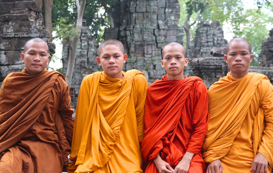 Large, XL Buddhist Monk Robe & Shawl Set | Ideal Gift for Monks | 100% Cotton | Available in 12 Colors