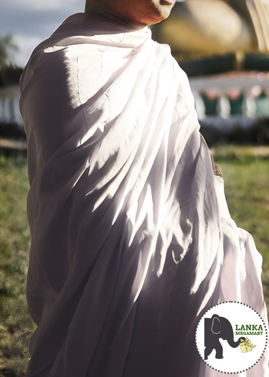 Buddhist Monk Robe & Robe Sets - White  | 100% Cotton | Traditional Monk Robes